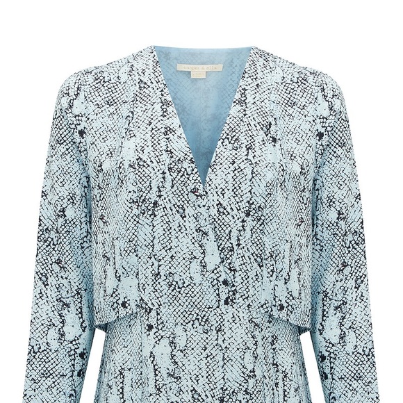 NWT COOPER AND ELLA EVIE BLOUSE - MODERN SNAKE PRINT Size Large - Picture 2 of 10